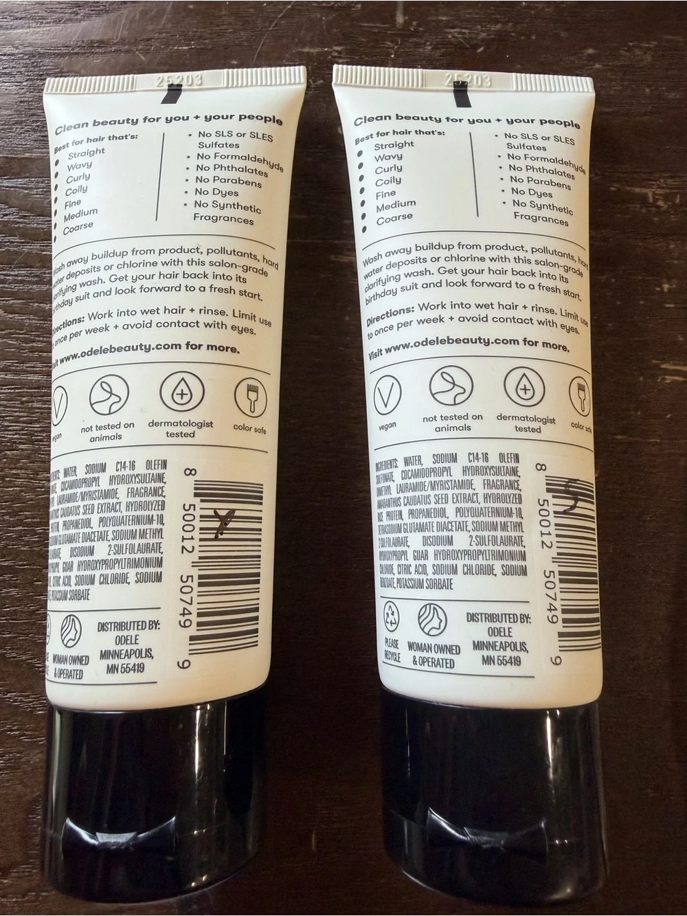 Odele Clarifying Shampoo (2) 2.0oz each
